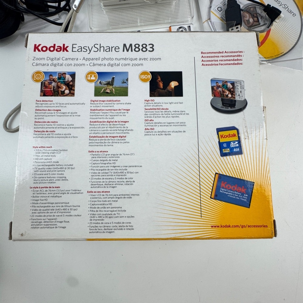 Kodak EasyShare M883 8MP Digital Camera Bundle Case Charger Battery No SD Tested - Picture 11 of 14